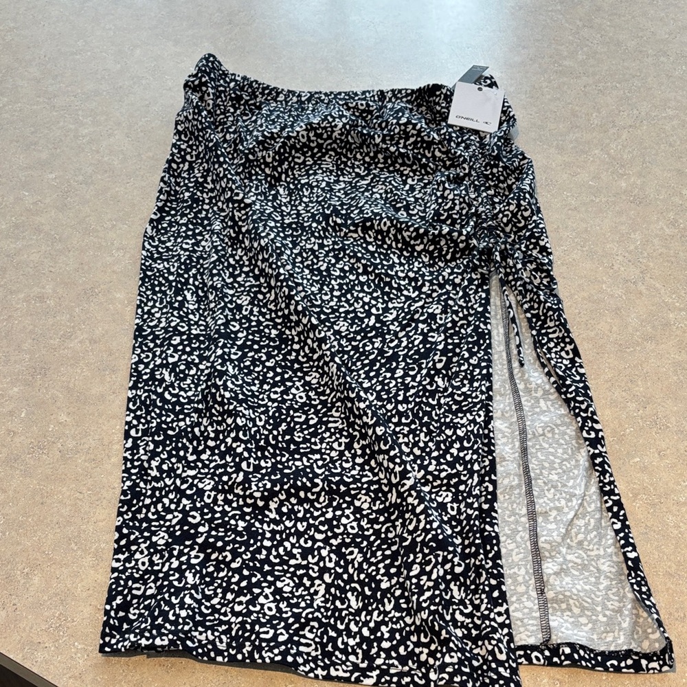 O'Neill Black and White Midi Skirt